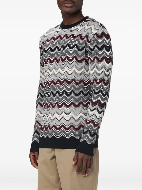 Missoni sweater with geometric zigzag pattern