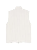 Eleventy pinstriped zip-up gilet