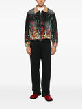 House of errors paint-splatter corduroy-collar jacket