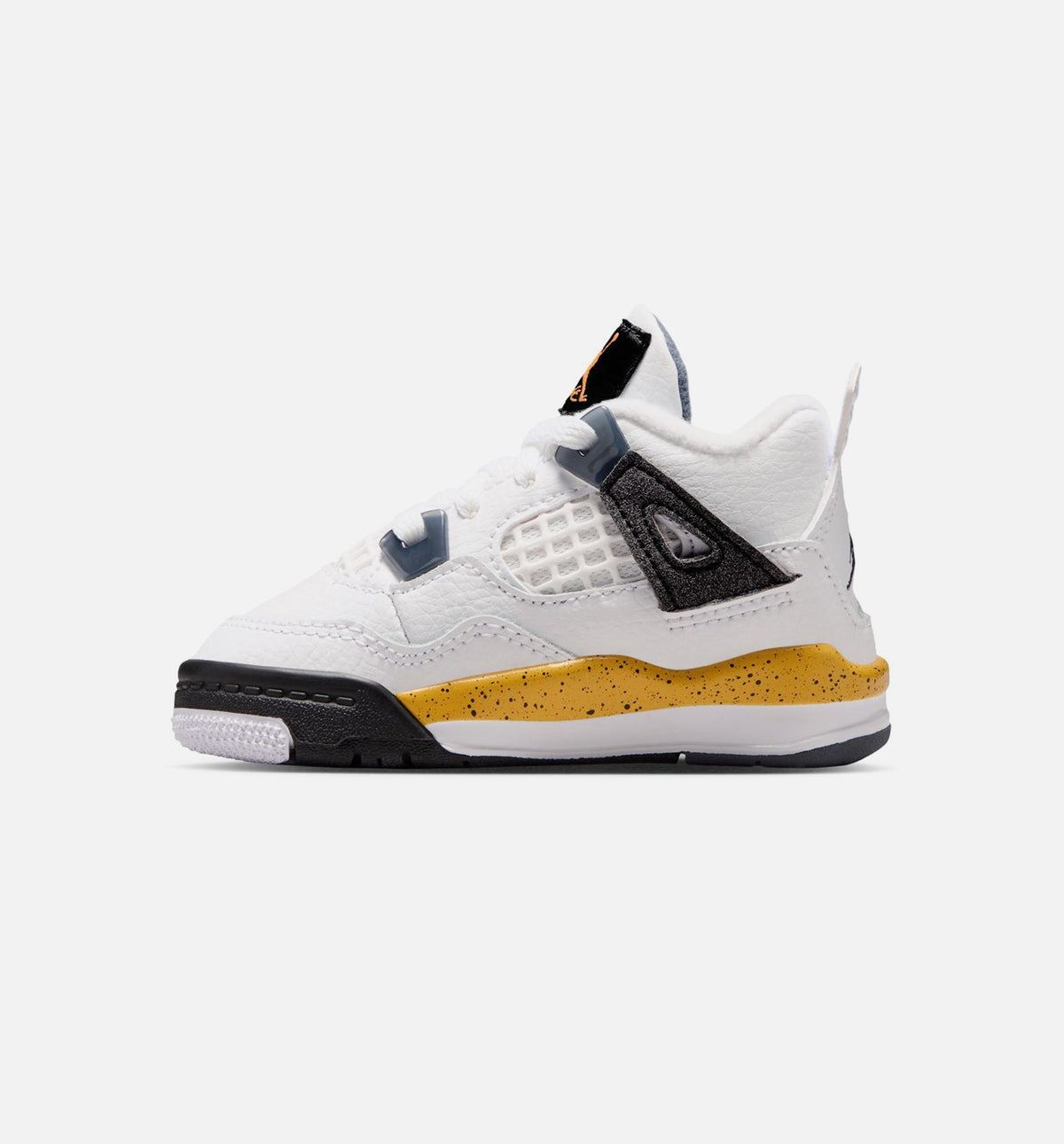 Air Jordan 4 Retro 'Rare Air Tour Yellow' - Infant/Toddler Lifestyle Sneaker (White/Dark Blue Grey/Black/Tour Yellow)