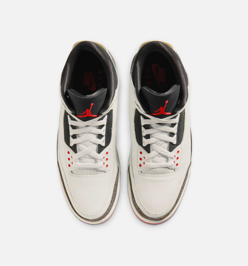 Air Jordan 3 Retro Sail University Red Men's Lifestyle Shoes - Sail/Black/University Red/Pale Ivory