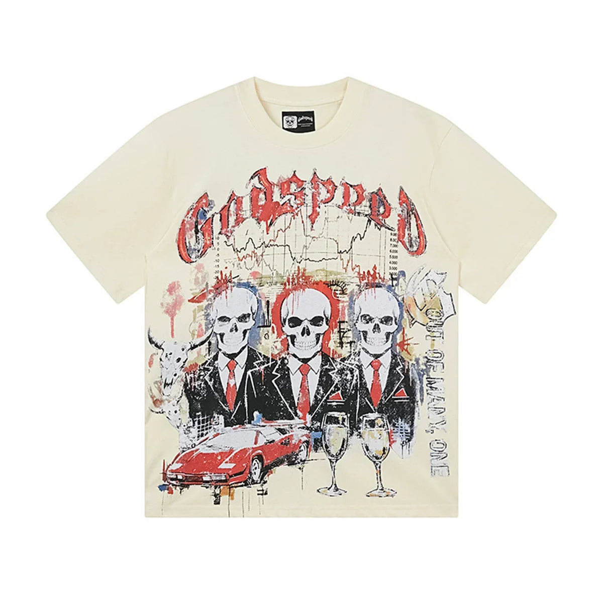 Godspeed Vintage Mafia Graphic T-Shirt – Cream