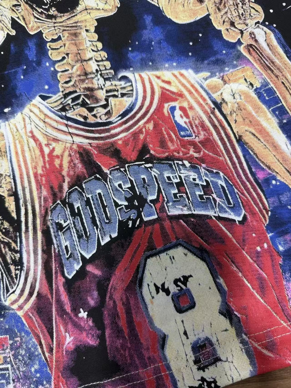 Godspeed Skeleton Basketball Graphic T-Shirt