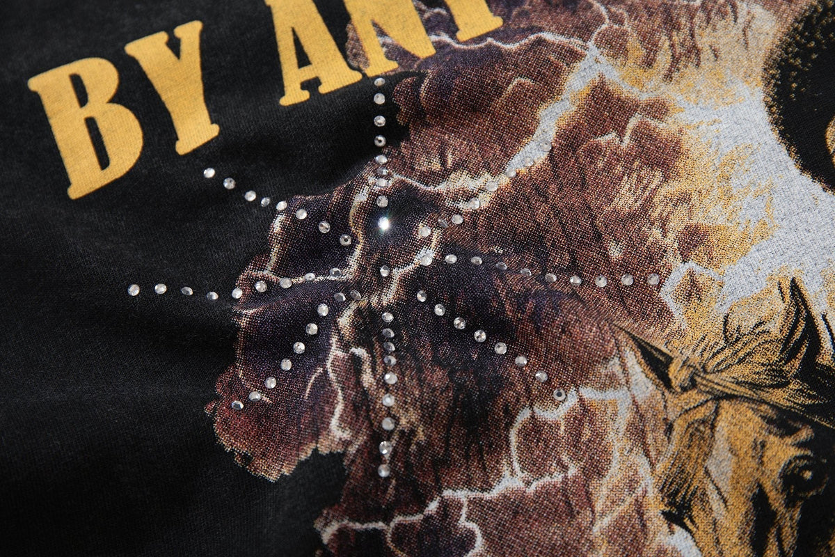 SUPPLY TEE By Any Means Necessary Western Rider Graphic T-Shirt