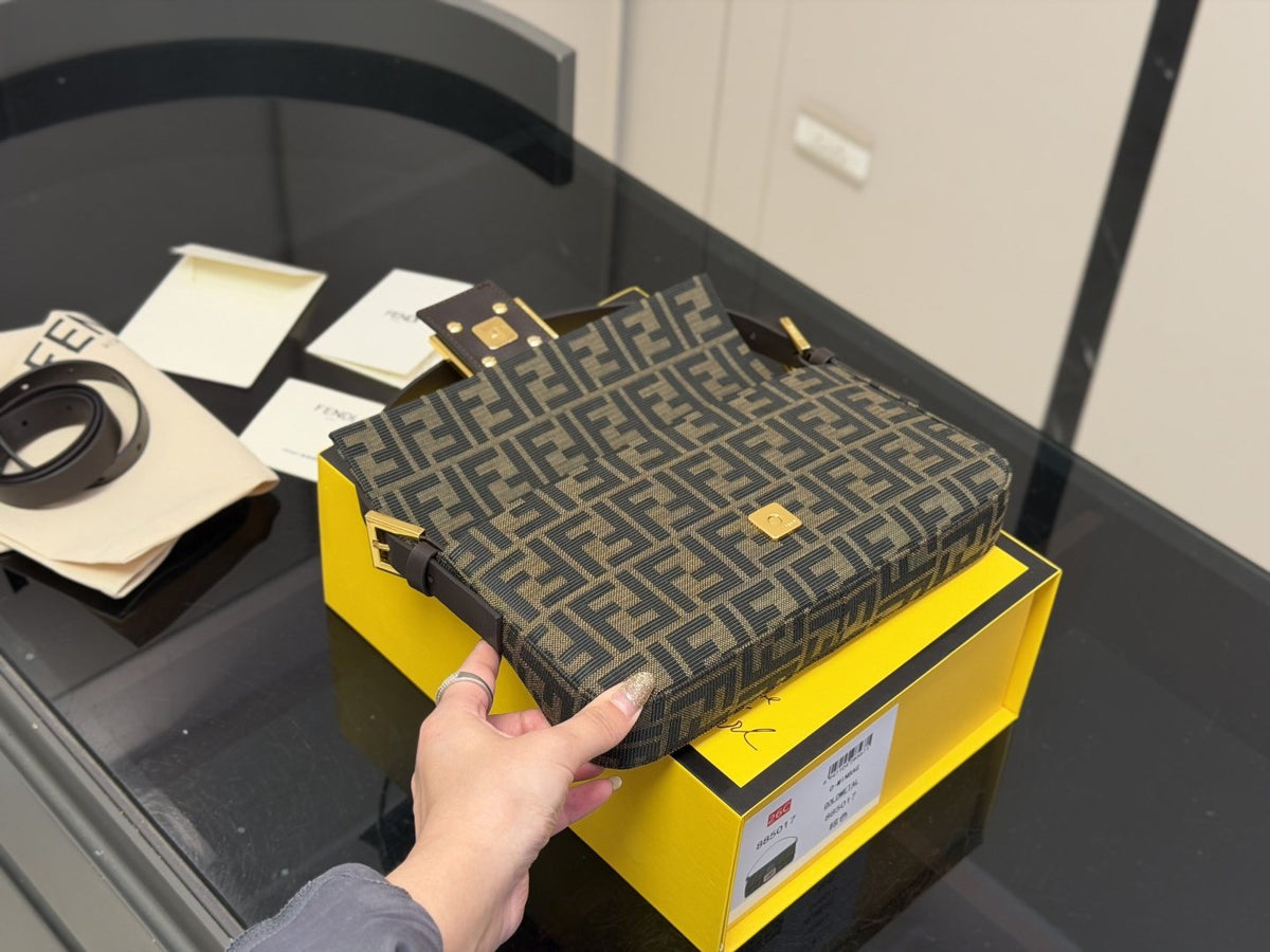 Fendi Monogram Flap Shoulder Bag